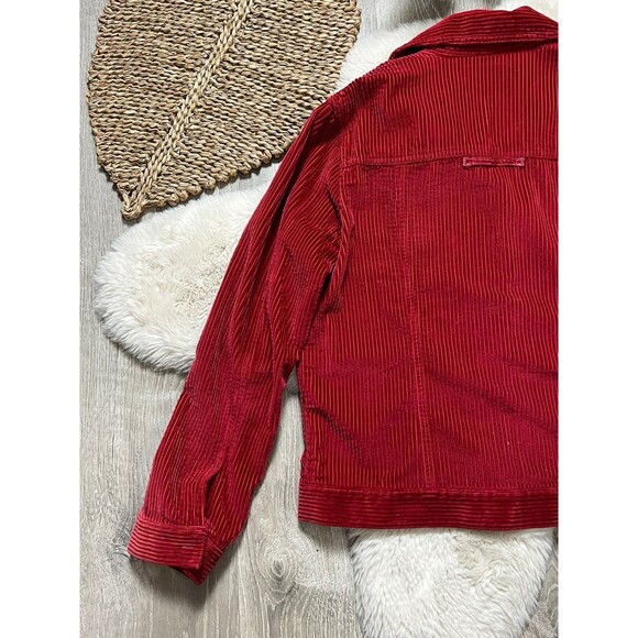 J. Jill Corduroy Red Button Front Jacket Sz S - Picture 8 of 9